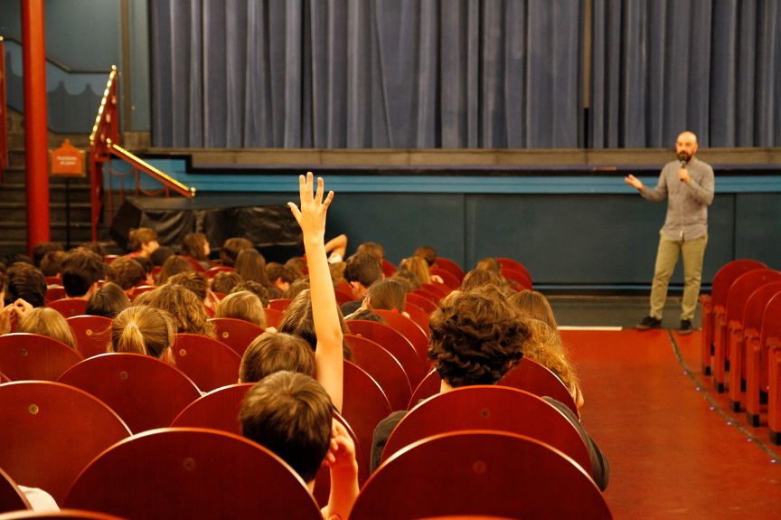 Nueva convocatoria de EducaFilmoteca | Escolares asistentes a las charlas (imagen: Ministerio de Cultura y Deporte)