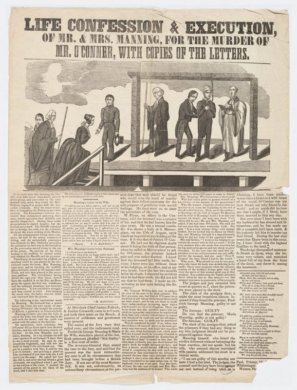 El caso de Maria Manning y su esposo: Crimen, traición y escándalo victoriano