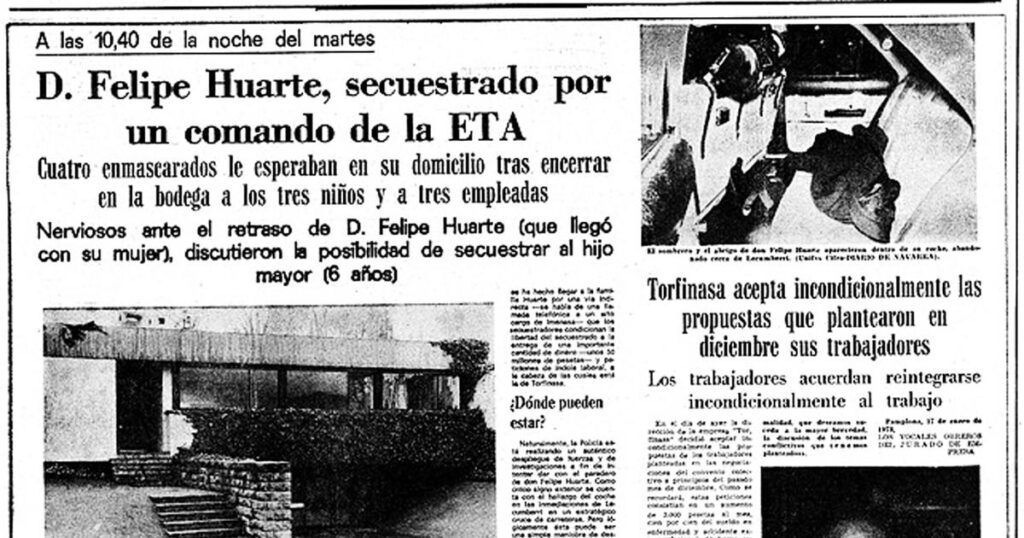 El dramático secuestro de Felipe Huarte